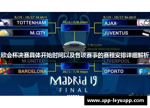 欧会杯决赛具体开始时间以及各项赛事的赛程安排详细解析